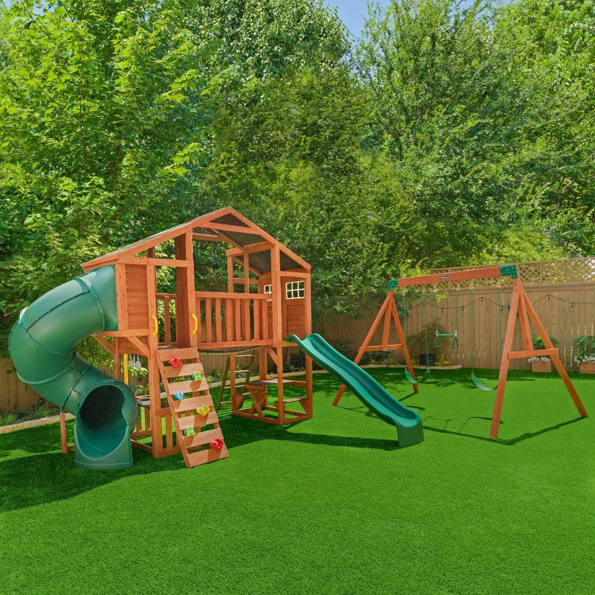 KIDKRAFT Boulder Bluff 2-in-1 Wooden Playset