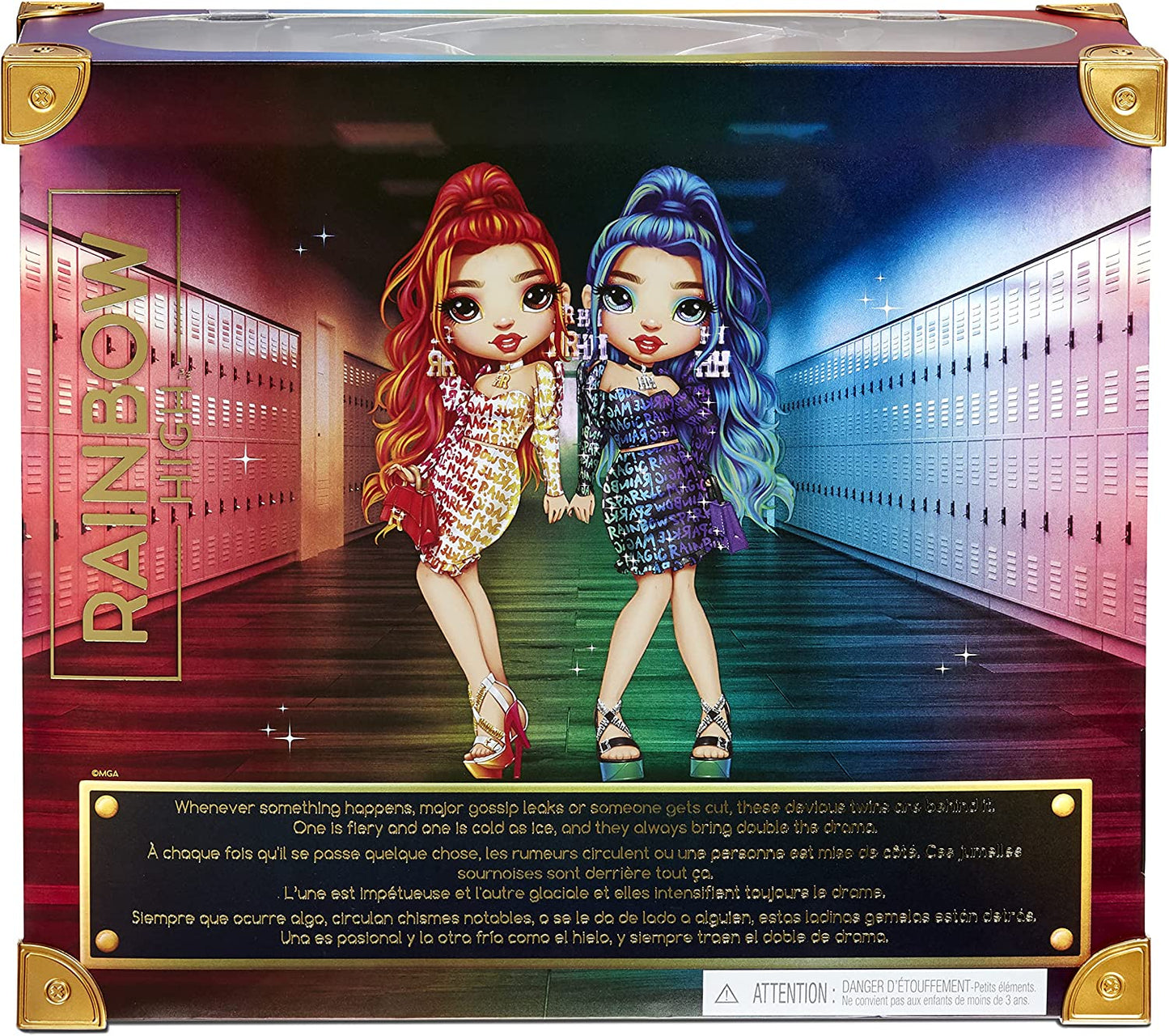 Rainbow High Special Edition Twin (2-Pack) Laurel & Holly De'Vious Fashion Dolls, Multicolor Designer Metallic Outfits, Gift for Kids and Collectors, Toys for Kids Ages 6 7 8+ to 12 Years Old