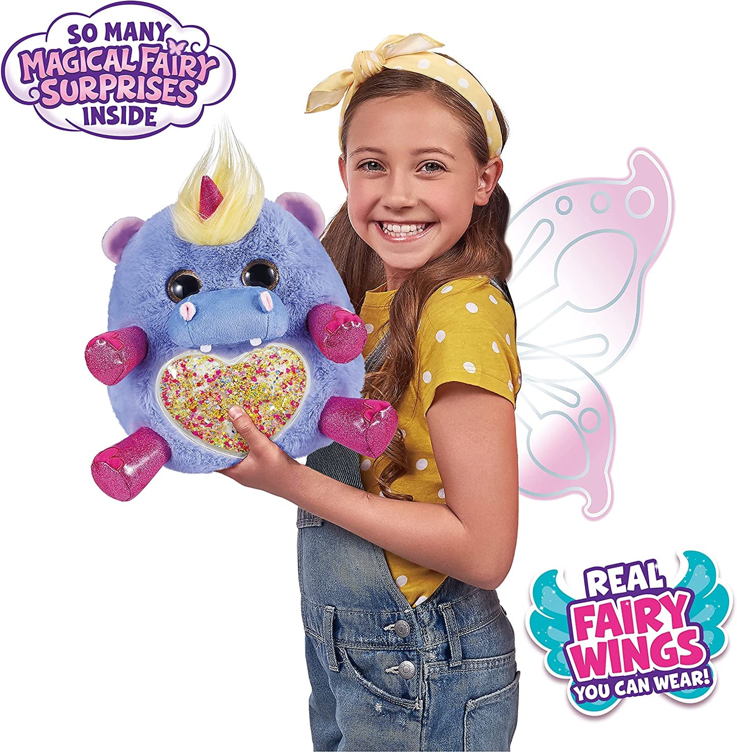 Rainbocorns Fairycorn Surprise by ZURU 11" Collectible Plush Stuffed Animal - Ultimate Surprise Egg, Wearable Fairy Wings, Unicorn Slime, Sparkle Sequin Heart, Ages 3+ for Girls, Children