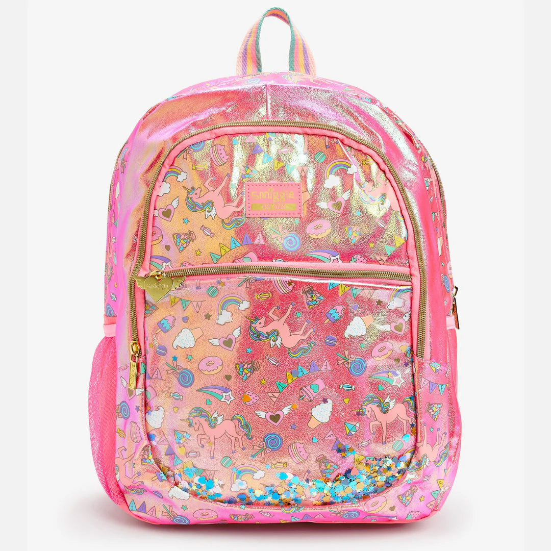 Smiggle Classic Kids Backpack - Pink Unicorn Desert