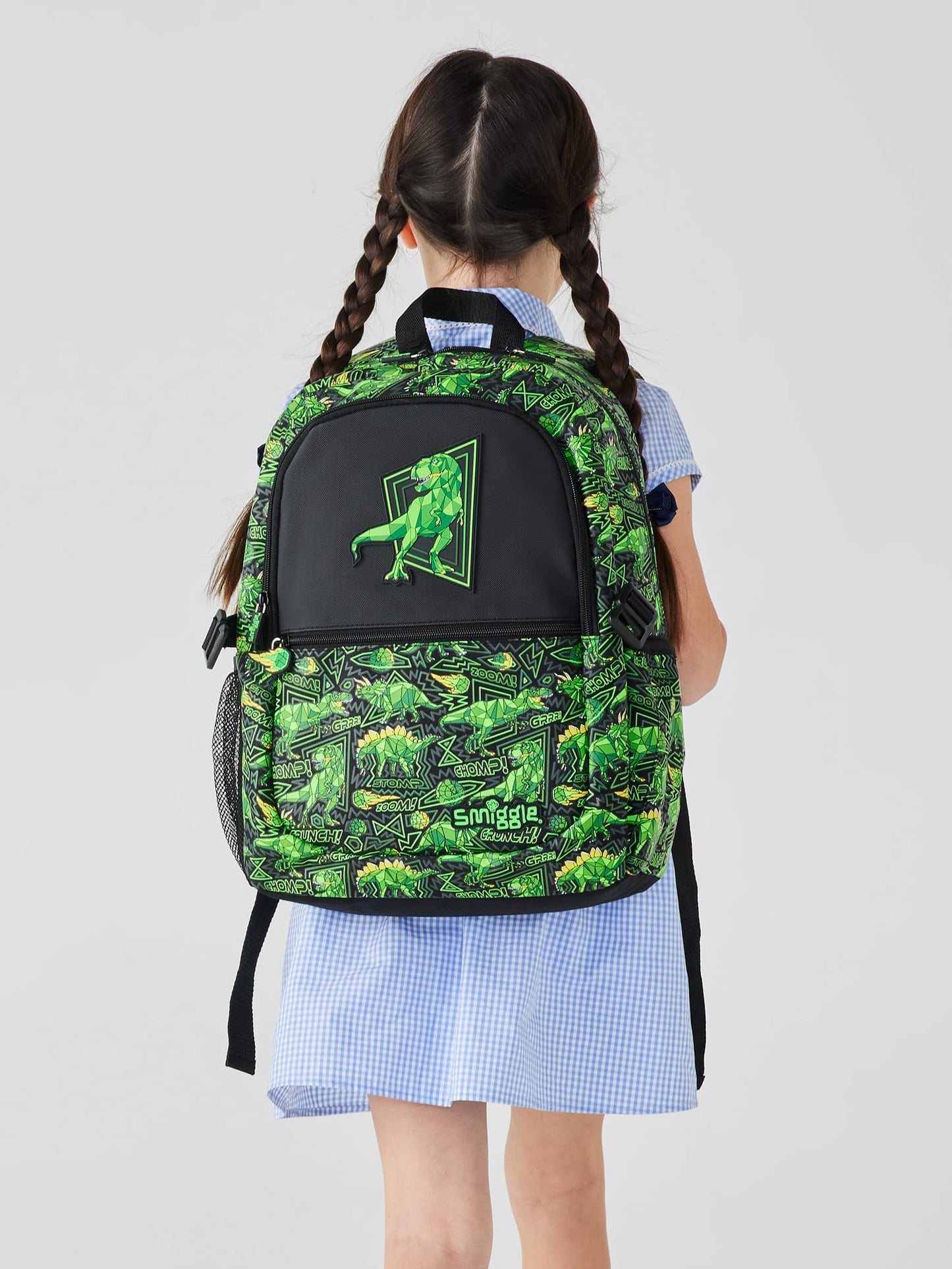 Smiggle Classic Kids Backpack - Green Dino