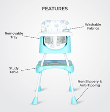 R for Rabbit Cherry Berry Grand Baby High Chair, 4 in 1 Convertible High Chair & Booster Seat, High Chair for Baby Feeding, Toddlers from 6 Months to 7 Years, Study Table & Booster Chair(
