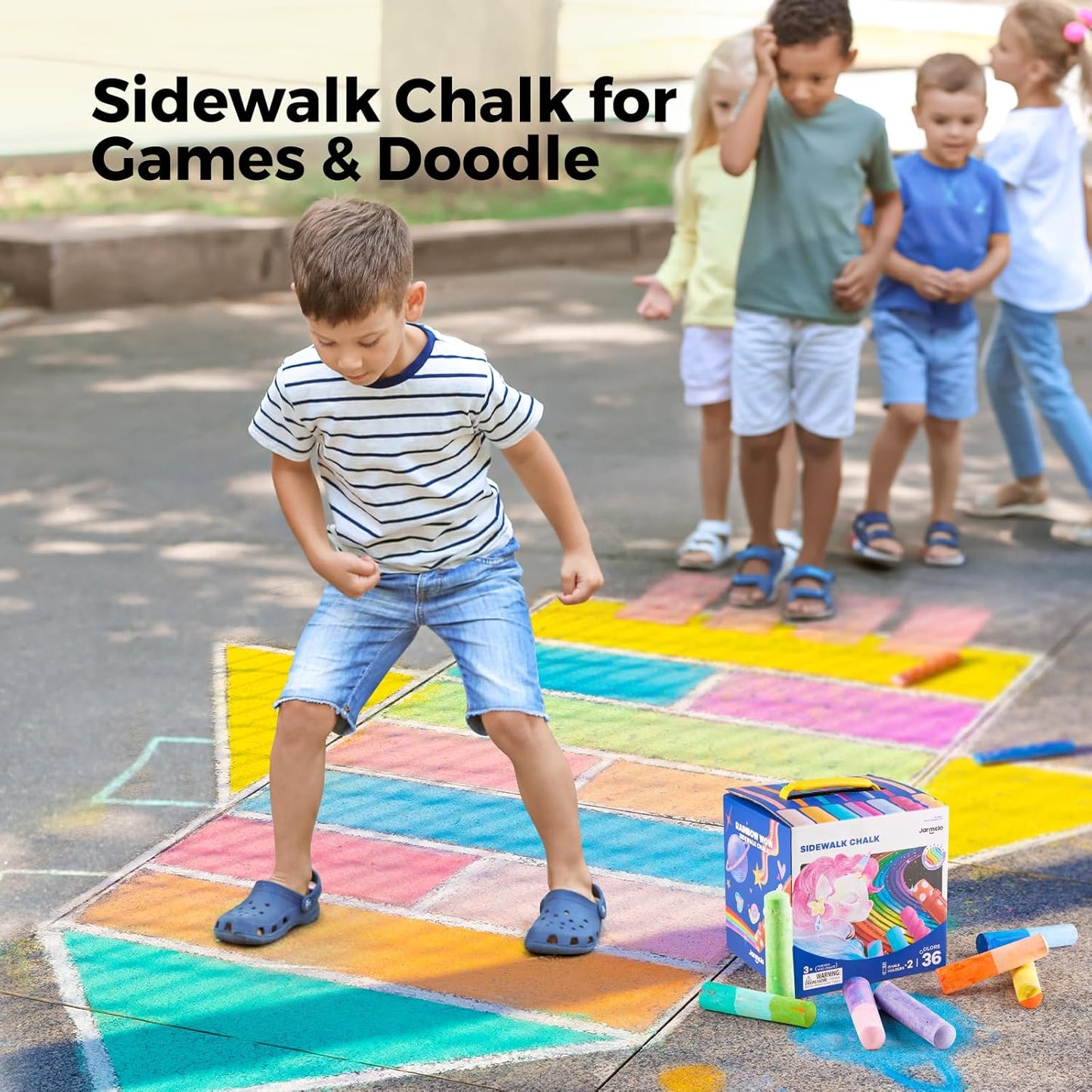 Jarmelo Rainbow Wow Sidewalk Chalk-36 Colors