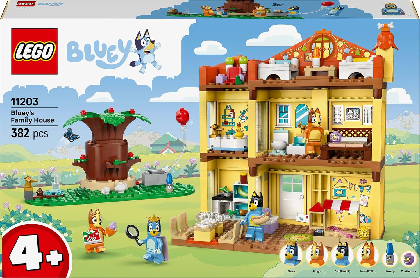 LEGO Bluey: Bluey’s Family House Playset, Home-11203 Building Kit