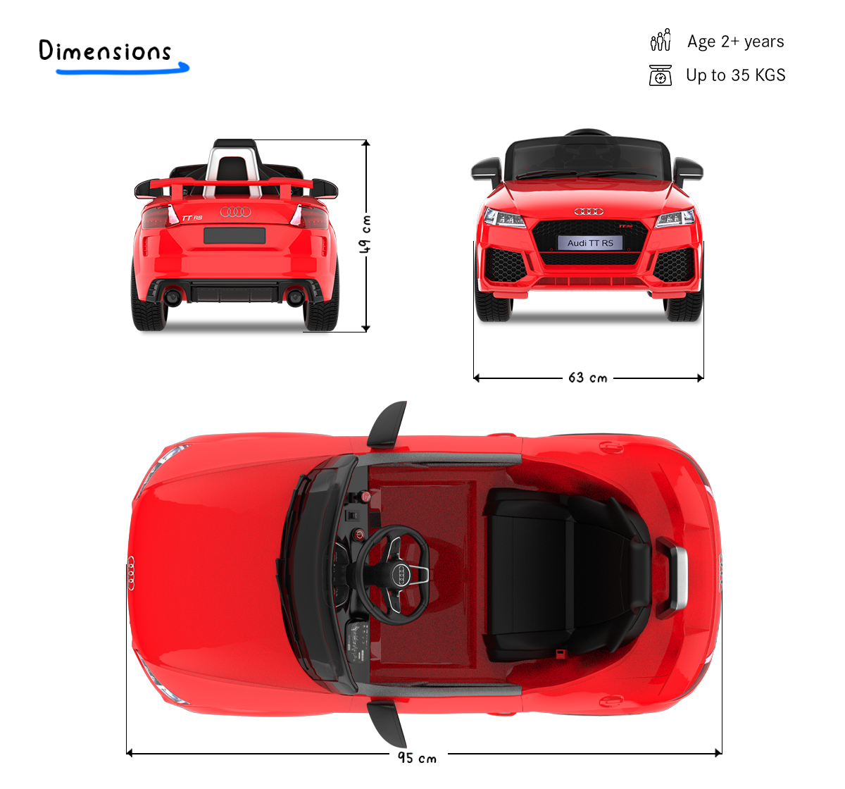 EMotorad AUDI TT RS Kids Ride On Car