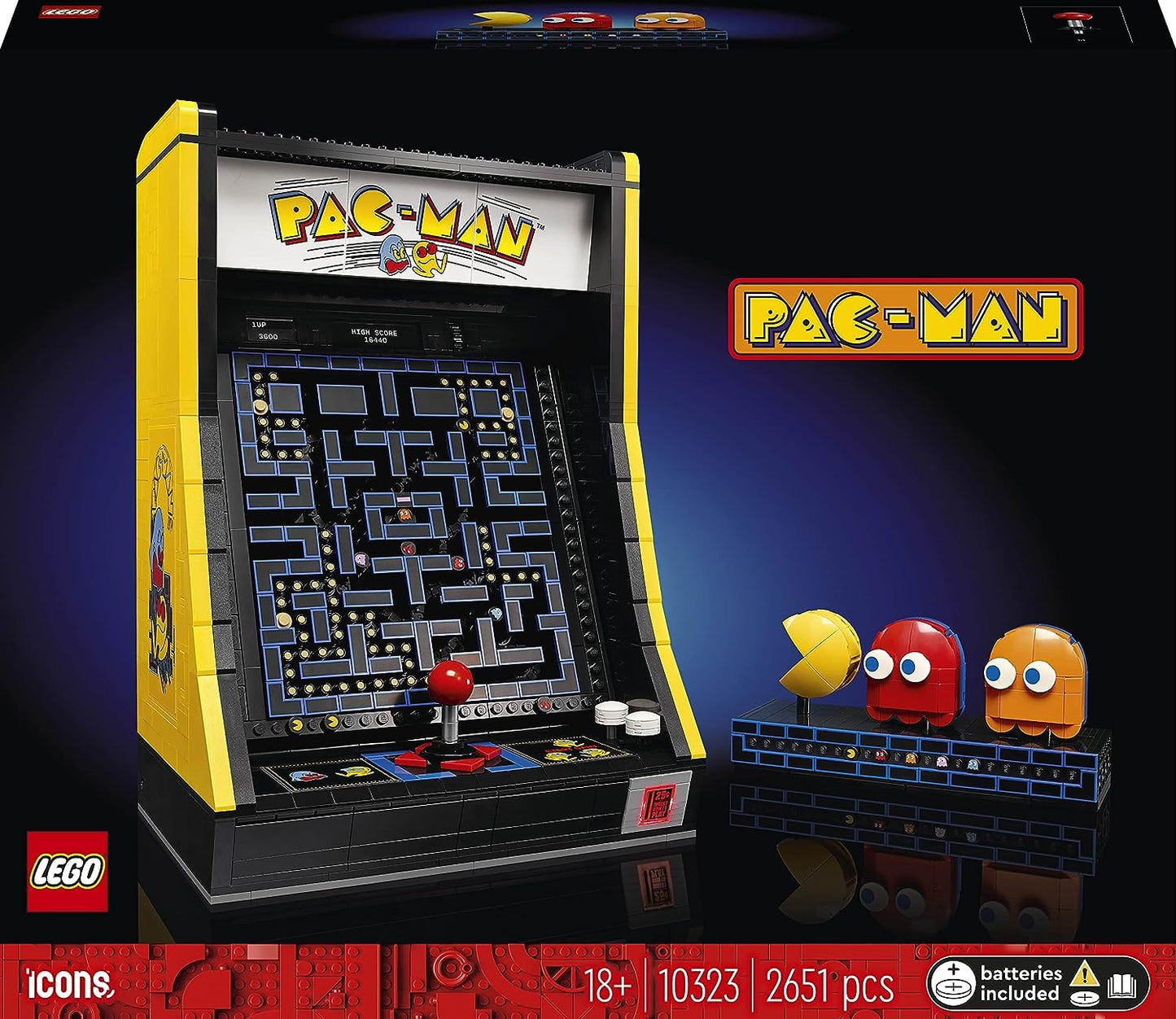 Lego Icons 10323 - PACMAN Arcade, Multicolor