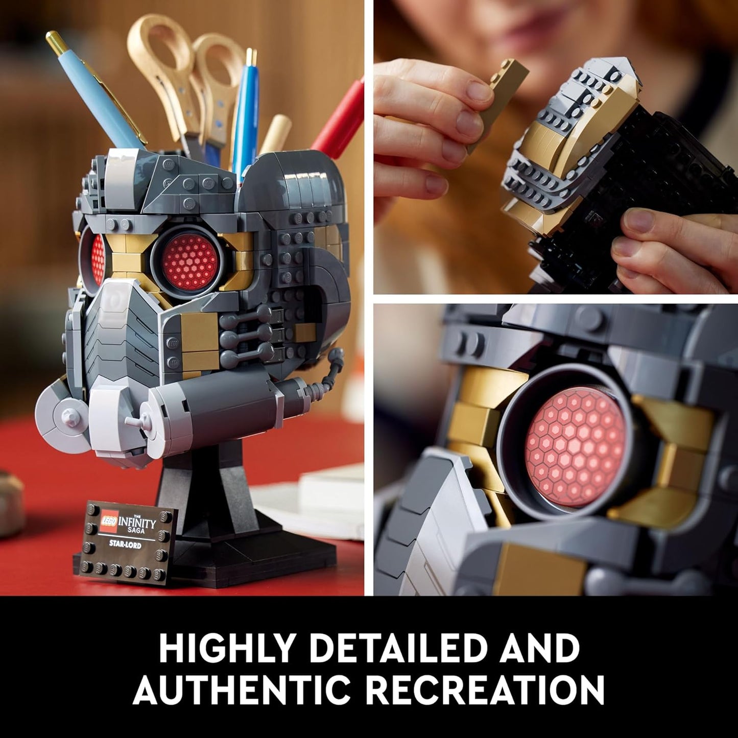 LEGO Marvel Star-Lord’s Helmet 76251 Building Kit (602 Pieces)