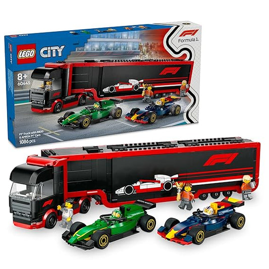 LLEG F1 Truck with RB20 & AMR24 F1 Cars 60445