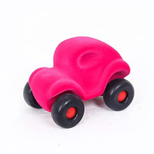 RUBBABU Pink Car Made by Natural Rubber Safe & Soft Toy for Kids, Baby,Girl, Boy & Toddlers (H-14CM)