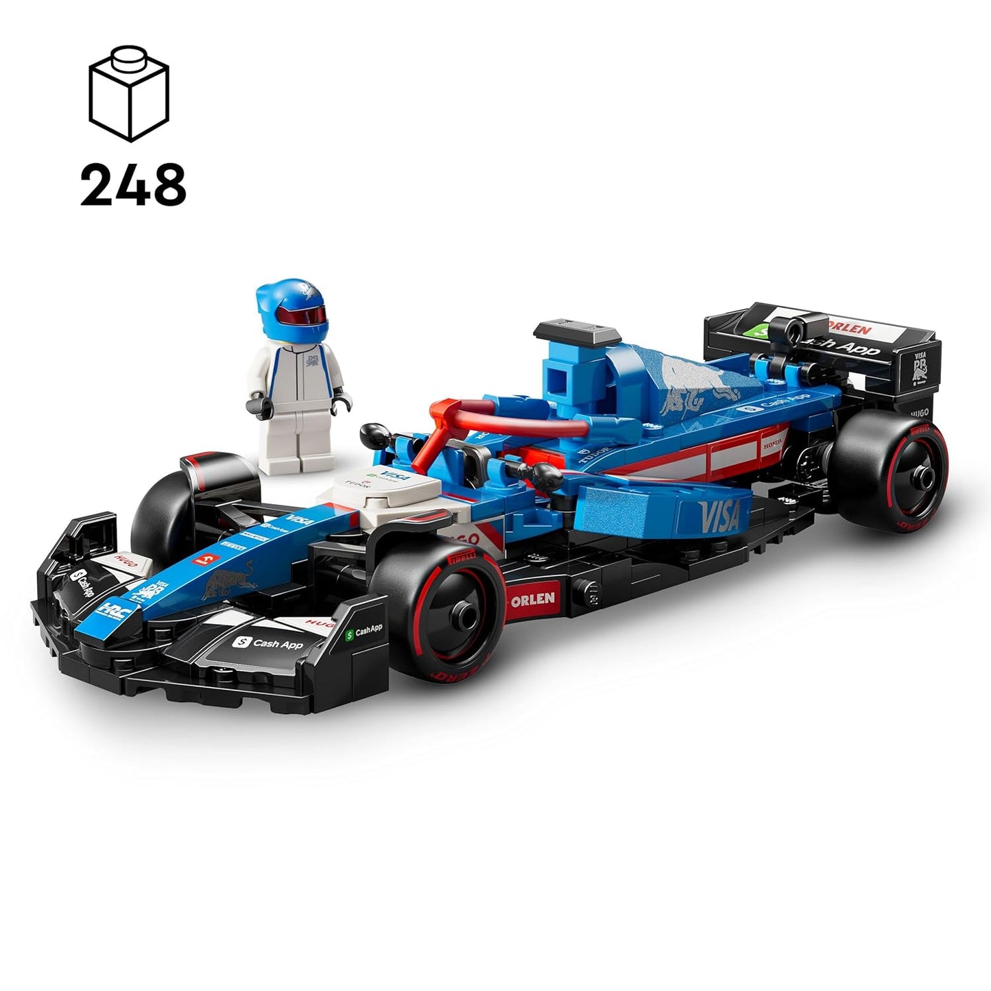 LEGO Speed Champions Visa Cash App RB VCARB 01 F1 Race Car Vehicle Kit 77246 Building Blocks for 18+ Gift