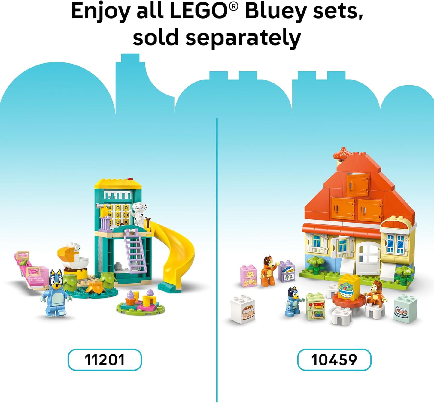 LEGO DUPLO Bluey Ice Cream Trip with Bluey - Toddler Toy for Kids, Boys, and Girls Ages 2+ - Includes Bluey Figure and Ice Cream Toy Stand - Sensory Toy for Pretend Play - Preschool Gift Idea