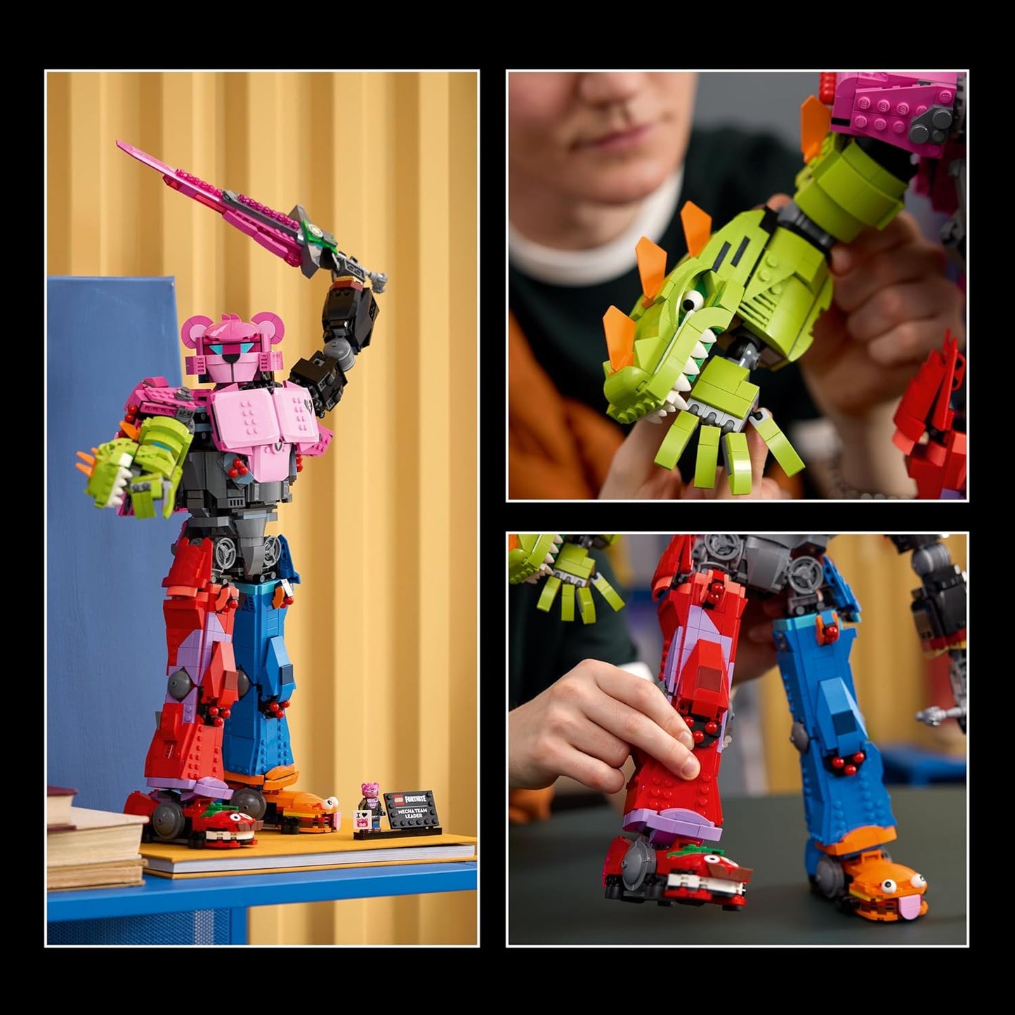 LEGO Fortnite Mecha Team Leader - Collectible Building Set for Adults - Gaming Room Décor - DIY Kit for Fortnite Fans - Includes Mecha Team Leader Minifigure