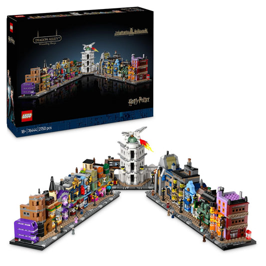LEGO Harry Potter Diagon Alley Wizarding Shops, Wizard Set for Adults 76444 Building Blocks for 18+ Gift