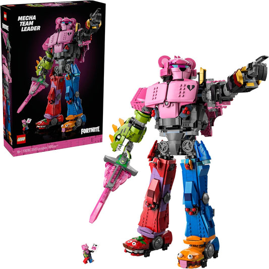 LEGO Fortnite Mecha Team Leader - Collectible Building Set for Adults - Gaming Room Décor - DIY Kit for Fortnite Fans - Includes Mecha Team Leader Minifigure