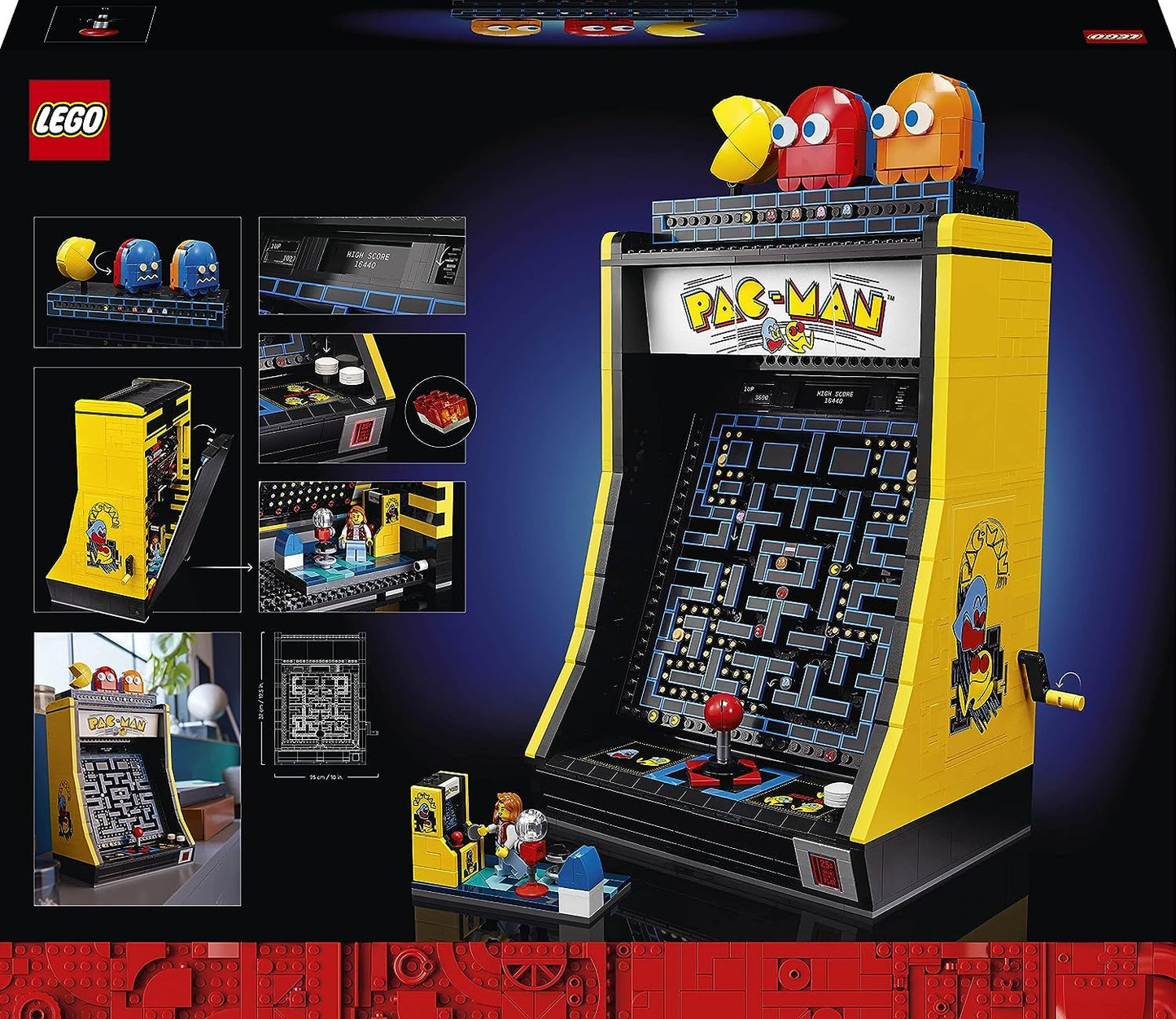 Lego Icons 10323 - PACMAN Arcade, Multicolor
