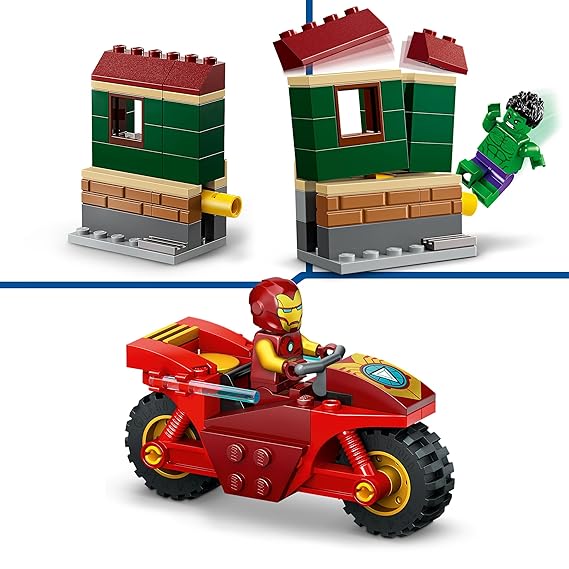LEGO Marvel Iron Man with Bike and The Hulk 76287