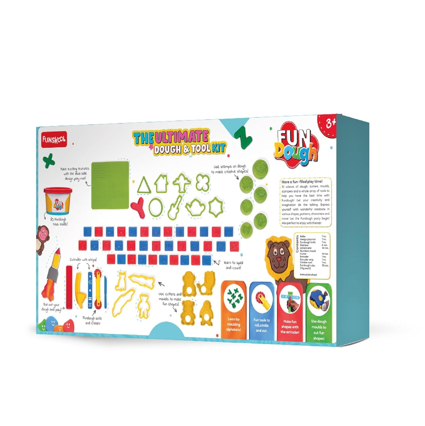 Fundough The Ultimate Dough & Tool Kit, Play Set for Kid (PACK OF 4)
