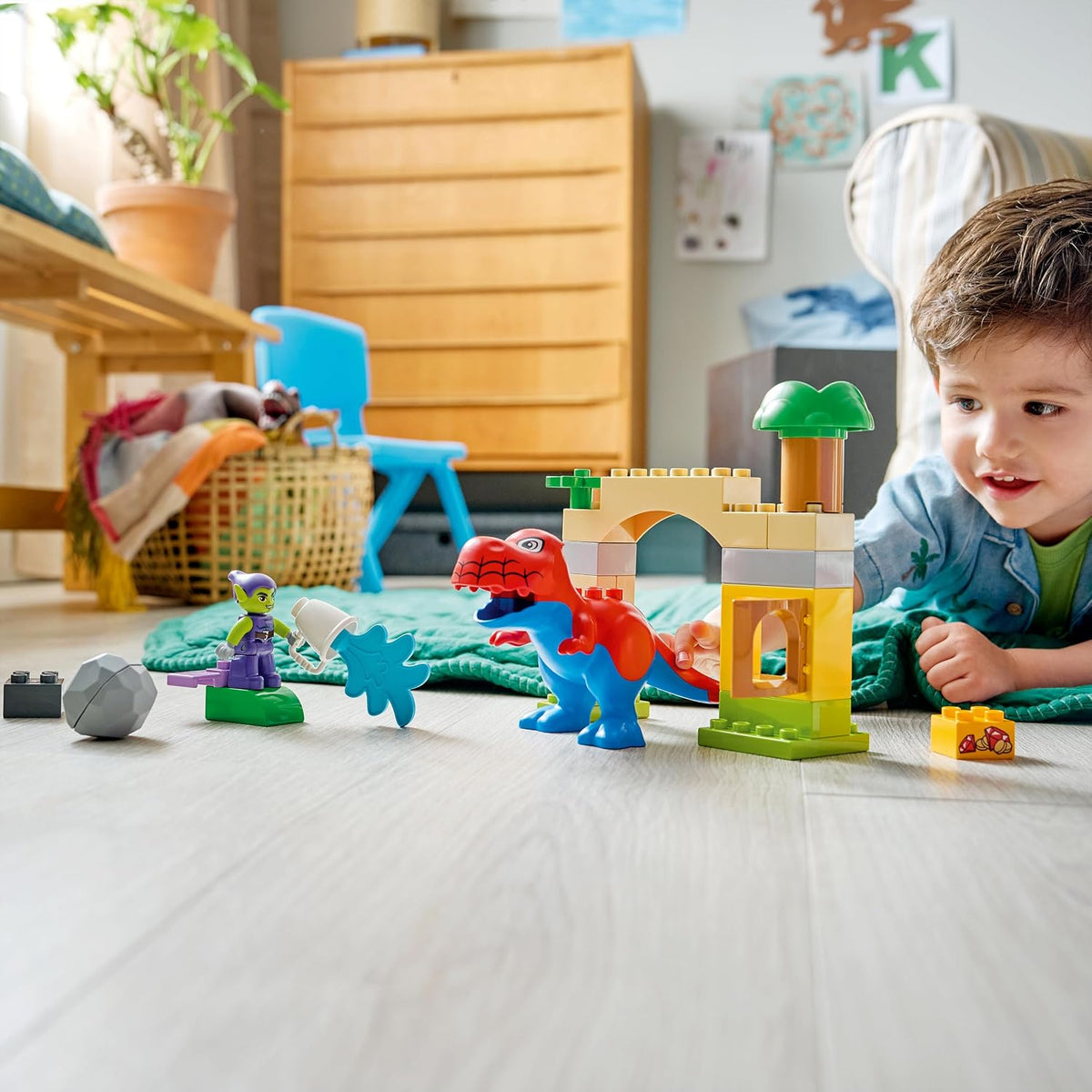 LEGO DUPLO Marvel 10463 Dinosaur Spidey-Rex vs. Green Goblin Super Hero Playset, 25 Pieces, 2+