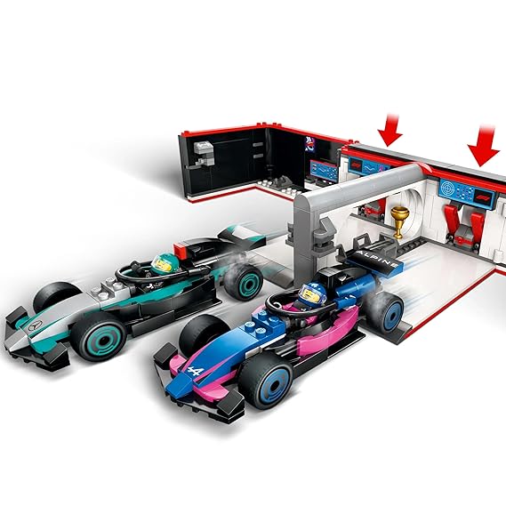 LEGO City F1 Garage & Mercedes-AMG & Alpine Cars 60444