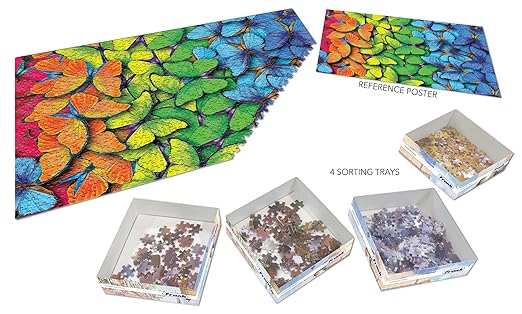 Frank Rainbow Flutter Jigsaw Puzzle for Adults | 1000 Piece Jigsaw Puzzles