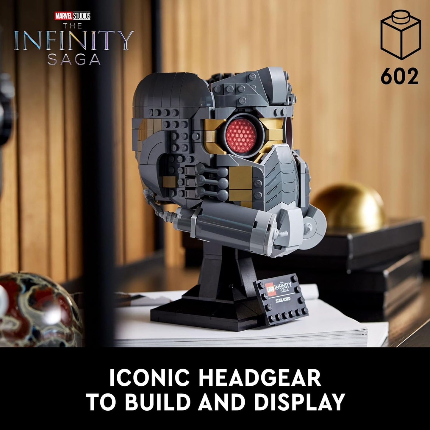 LEGO Marvel Star-Lord’s Helmet 76251 Building Kit (602 Pieces)