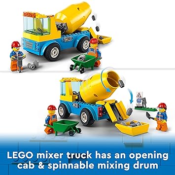 LEGO City Cement Mixer Truck 60325 Building Kit (85 Pieces)