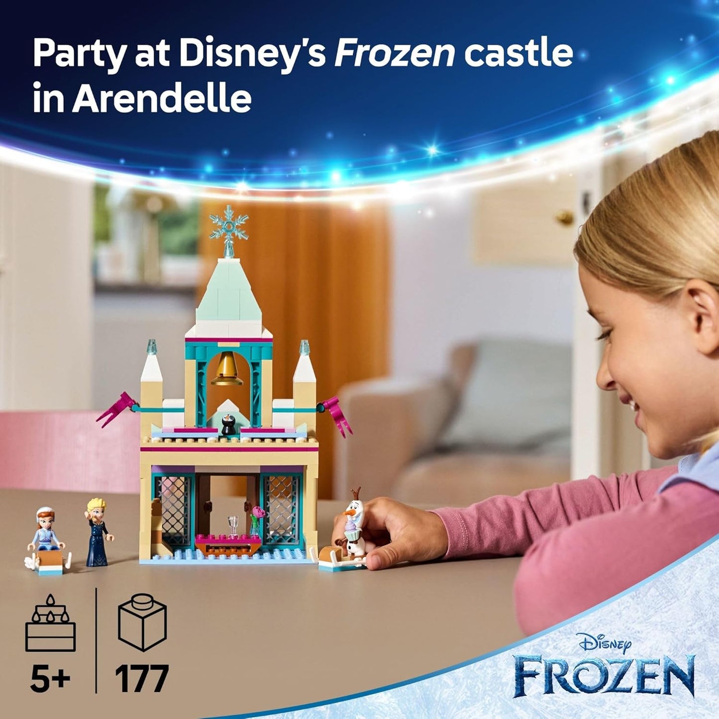 LEGO Disney Frozen: Arendelle Frozen Castle - Building Playset for Kids - Frozen Castle Toy for Fans with Princess Anna and Elsa Minidolls