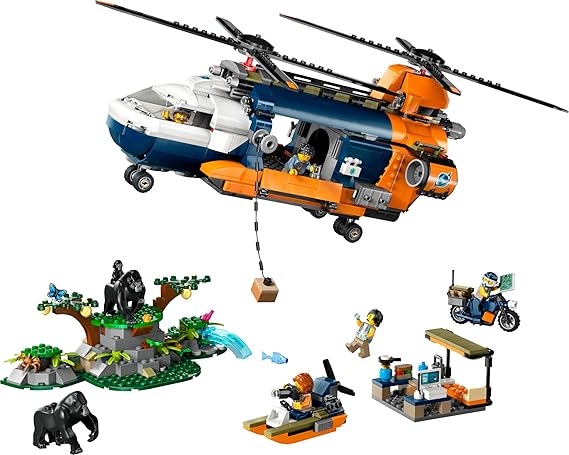 LEGO City Jungle Explorer Helicopter at Base Camp Set 60437