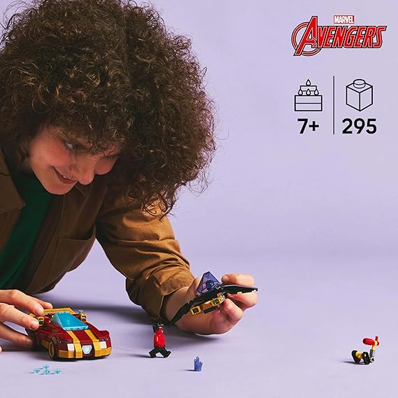LEGO Marvel Iron Man Car & Black Panther vs. Red Hulk 76310