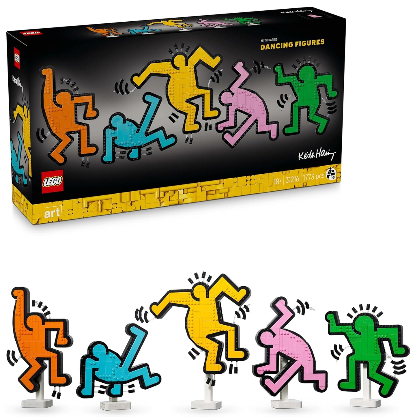 LEGO Art Keith Haring – Dancing Figures Living Room Decor 31216 Building Blocks