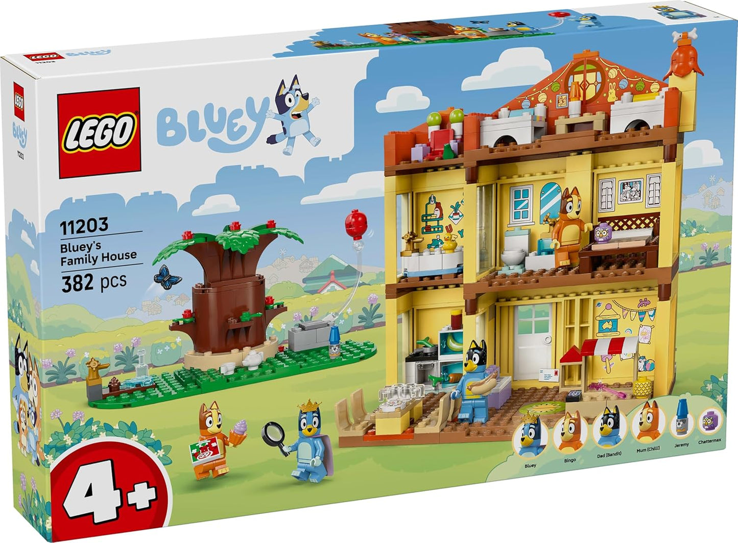 LEGO Bluey: Bluey’s Family House Playset, Home-11203 Building Kit