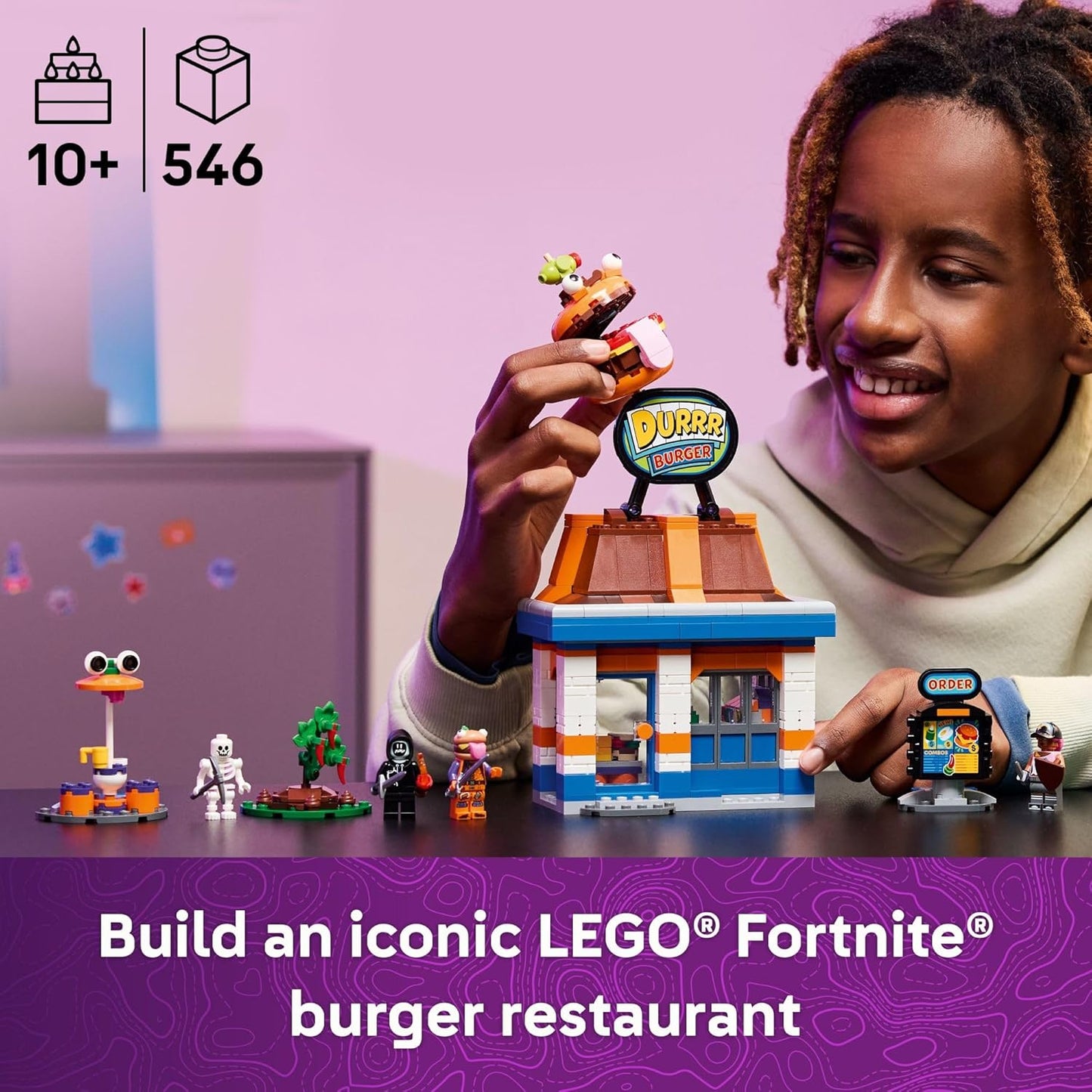 LEGO Fortnite Durrr Burger Restaurant Kids Toy - Video Game Building Set