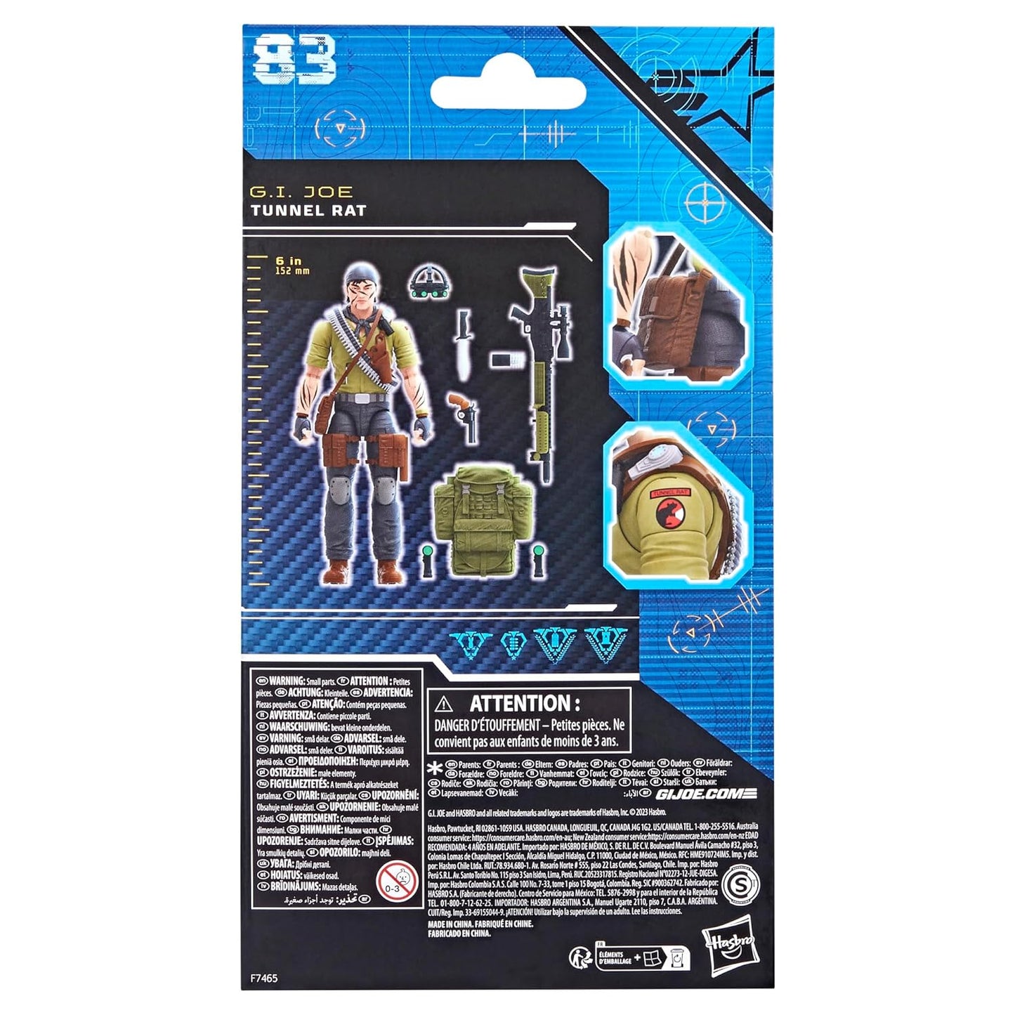 G.I. Joe Classified Series Tunnel Rat, Collectible G.I. Joe Action Figure, 83, 6 inch Action Figures for Boys & Girls, with 9 Accessories