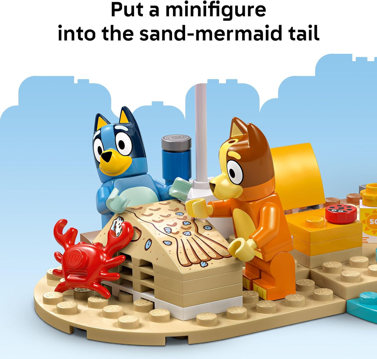 LEGO Bluey: Bluey’s Beach & Family Car Trip - Toddler Learning Toy for Kids 4+ - Includes Bluey, Bingo, and Mum Minifigures