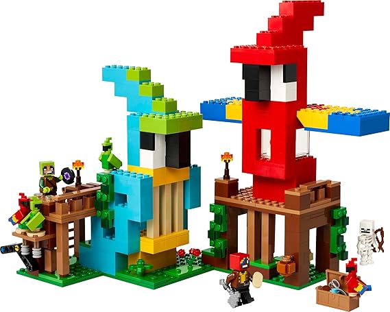 LEGO Minecraft The Parrot Houses, Buildable Video-Game Set 21282