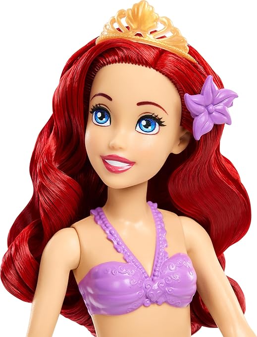 Mattel Disney Princess Ariel Mermaid Doll Playset & Pool Set with Moldable Sand, 3 Sand Molds, Beach Towel & 5 Accessories, Inspired by The Little Mermaid,Doll