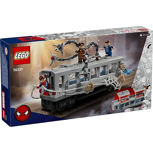 LEGO Marvel Spider-Man vs. Doc Ock Subway Train Scene Building Toy 76321