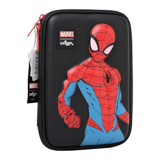 Smiggle Pencil Case/Pouch For Kids (Spider-Man),Black,Red