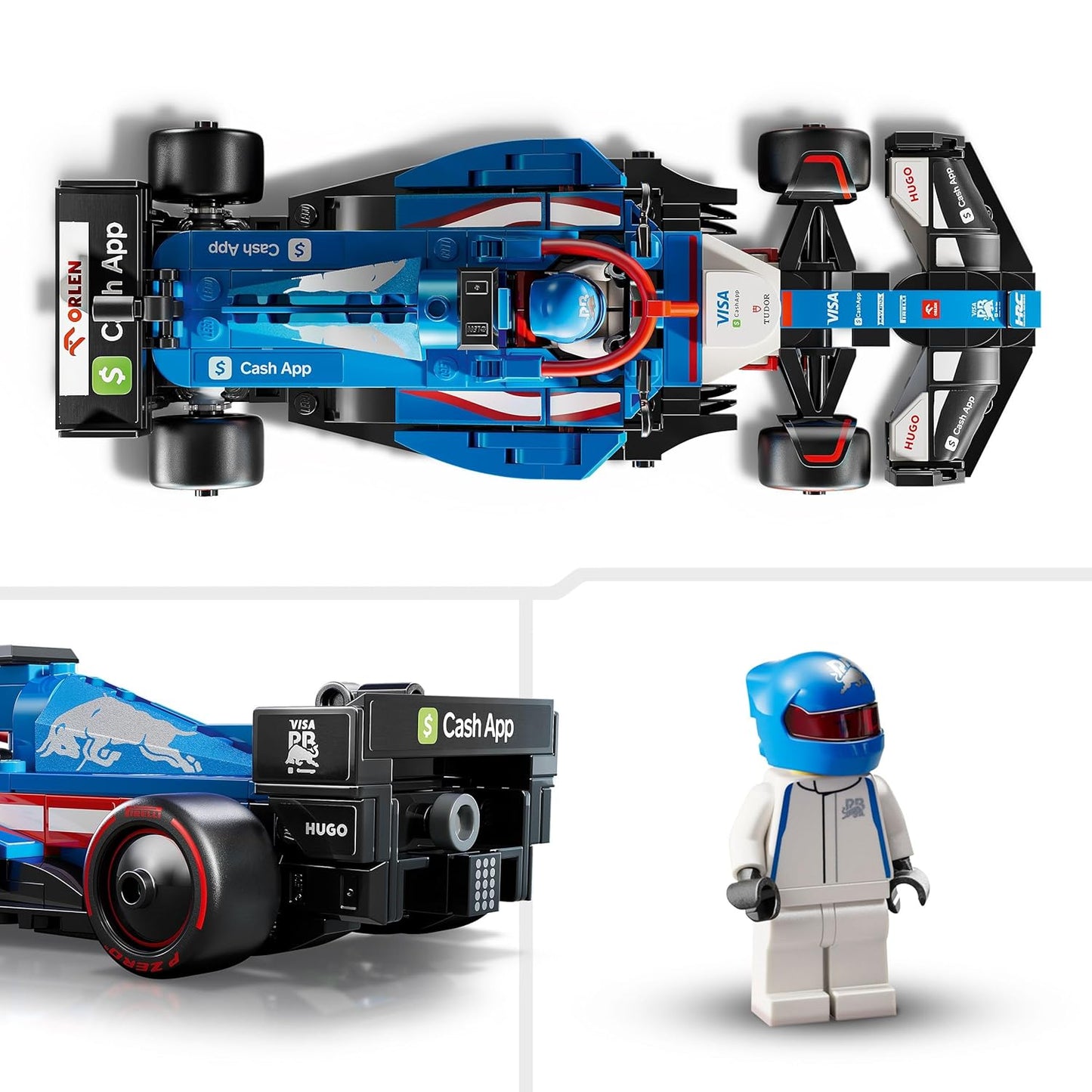 LEGO Speed Champions Visa Cash App RB VCARB 01 F1 Race Car Vehicle Kit 77246 Building Blocks for 18+ Gift