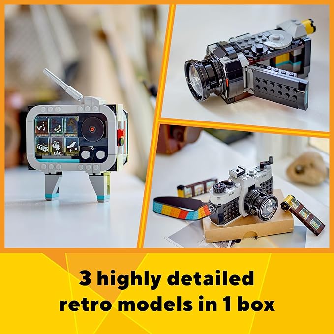 LEGO Creator Retro Camera 3in1 Toy with TV and Video Models 31147