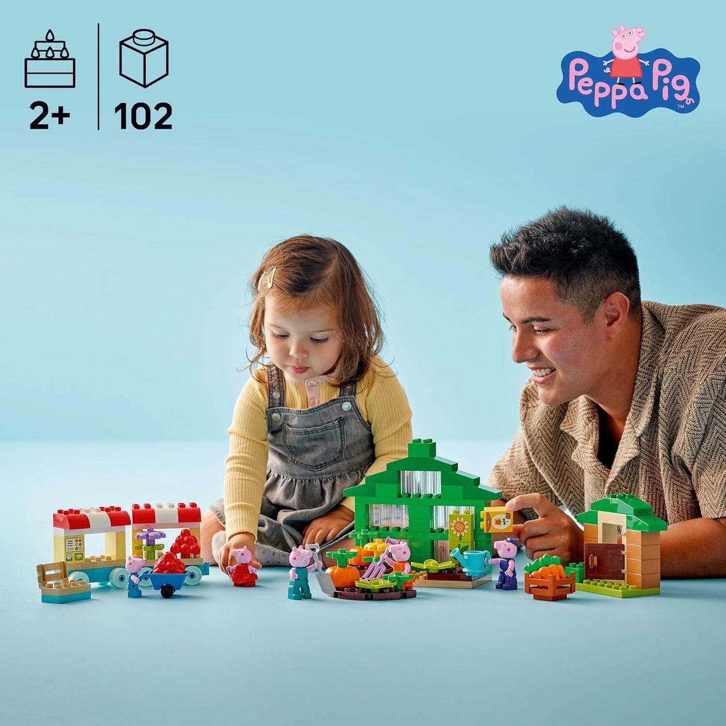 LEGO DUPLO Peppa Pig Grandpa Pig’s Garden and Greenhouse Building Set 10461 Building Blocks Toys