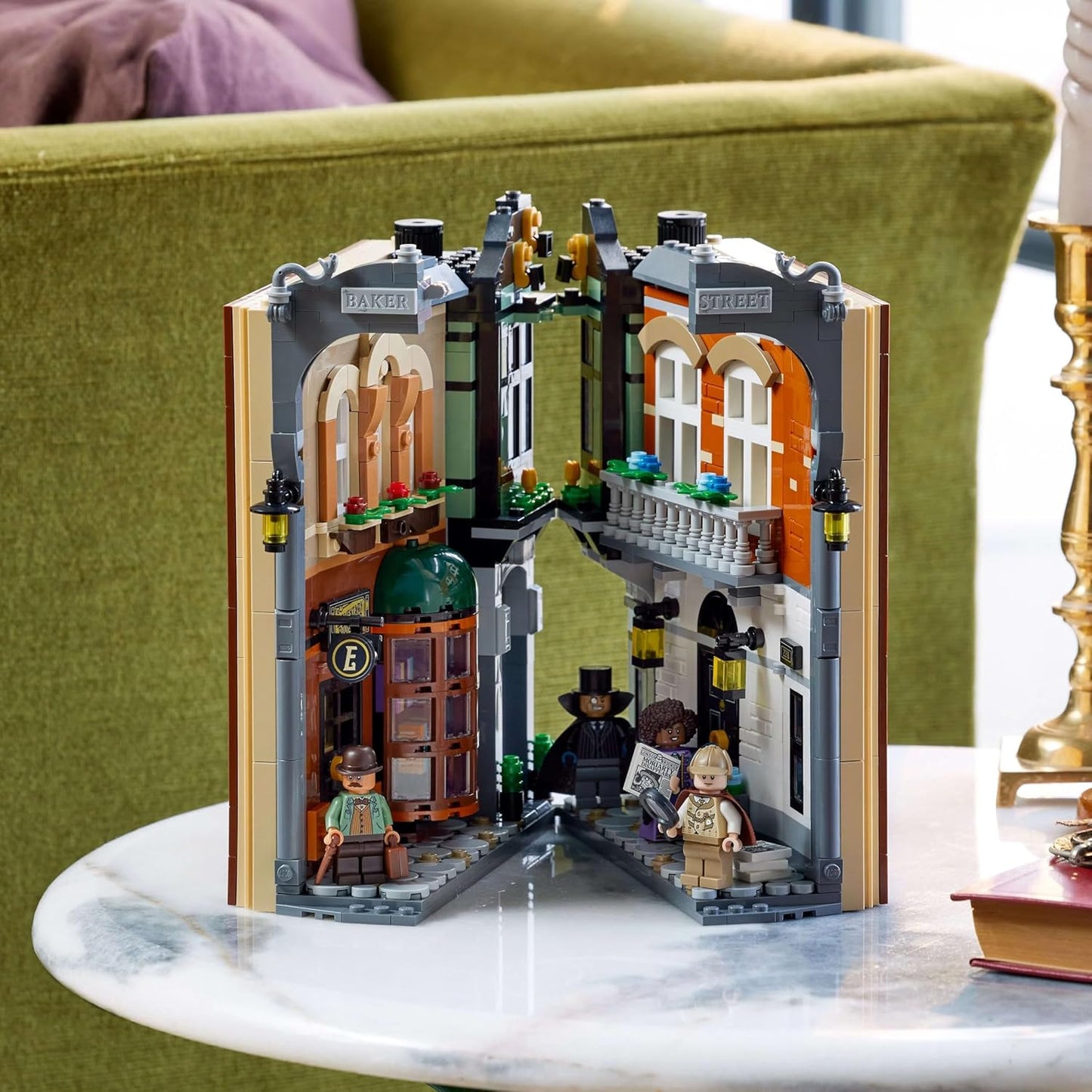LEGO Icons Sherlock Holmes: Book Nook Kit, Bookshelf Décor Building Set 10351 Building Blocks