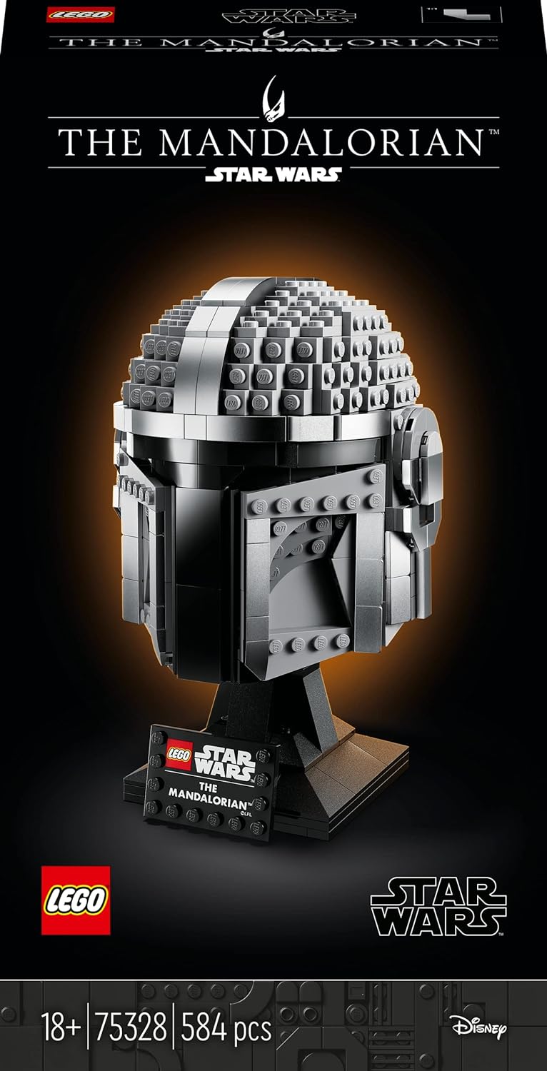 LEGO Star Wars The Mandalorian Helmet 75328 Building Kit (584 Pieces)