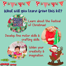 Kalakaram Christmas Cheer Craft Activity Box, Wonderful Mix of 6 Craft Activities to Celebrate Christmas Festival, DIY Hobby Craft Kit for Kids and Adults, Christmas Gift for Girls and Boys