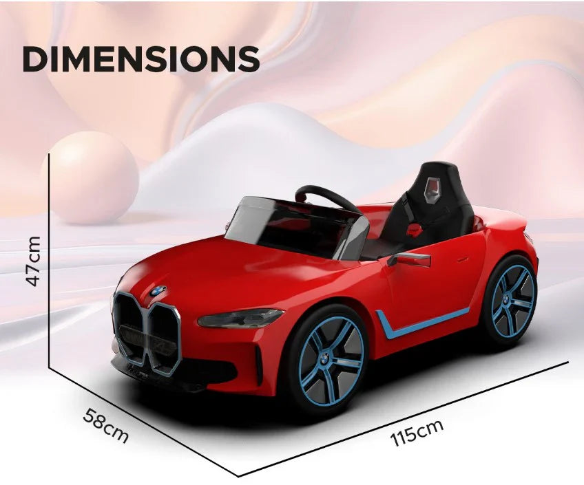 EMotorad BMW i4 Ride-On Car for Kids-(Red)