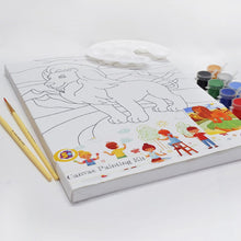 Kalakaram Canvas Painting Kit with Printed Canvas Board, Paints and Brushes (Glorious Lion)