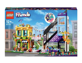 LEGO Friends Downtown Flower&Design Stores 41732 Building Toy Set (2,010 Pieces), Multi Color