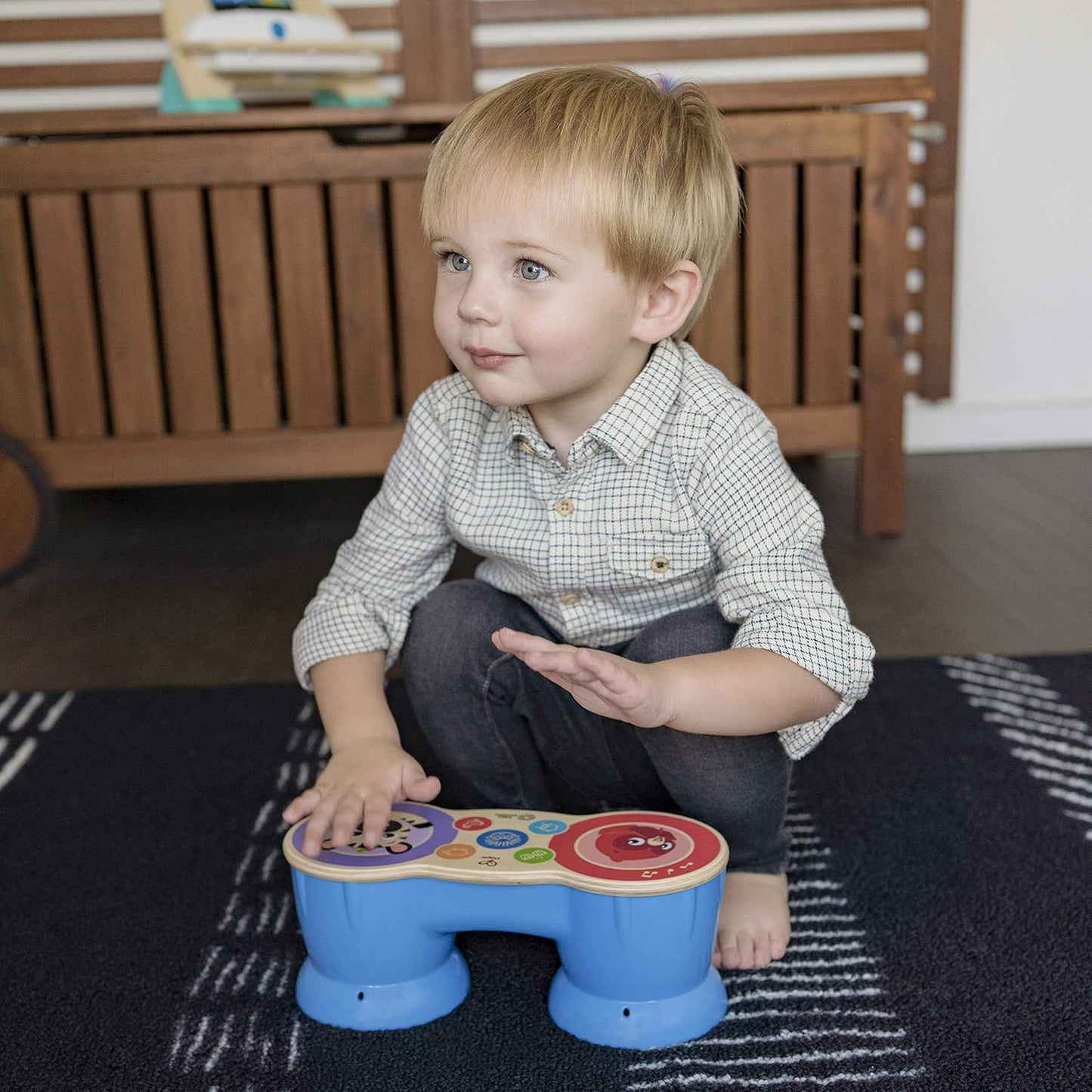 Baby Einstein Upbeat Tunes Magic Touch Wooden Drum Musical Toy