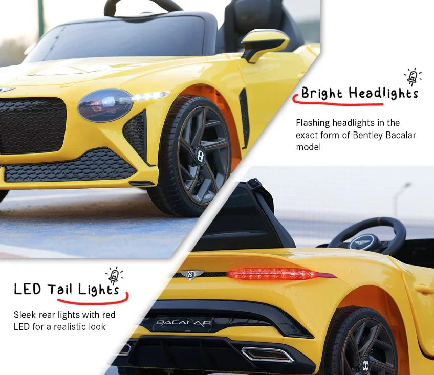 EMotorad: BENTLEY Ride-On Car for Kids-(Yellow)