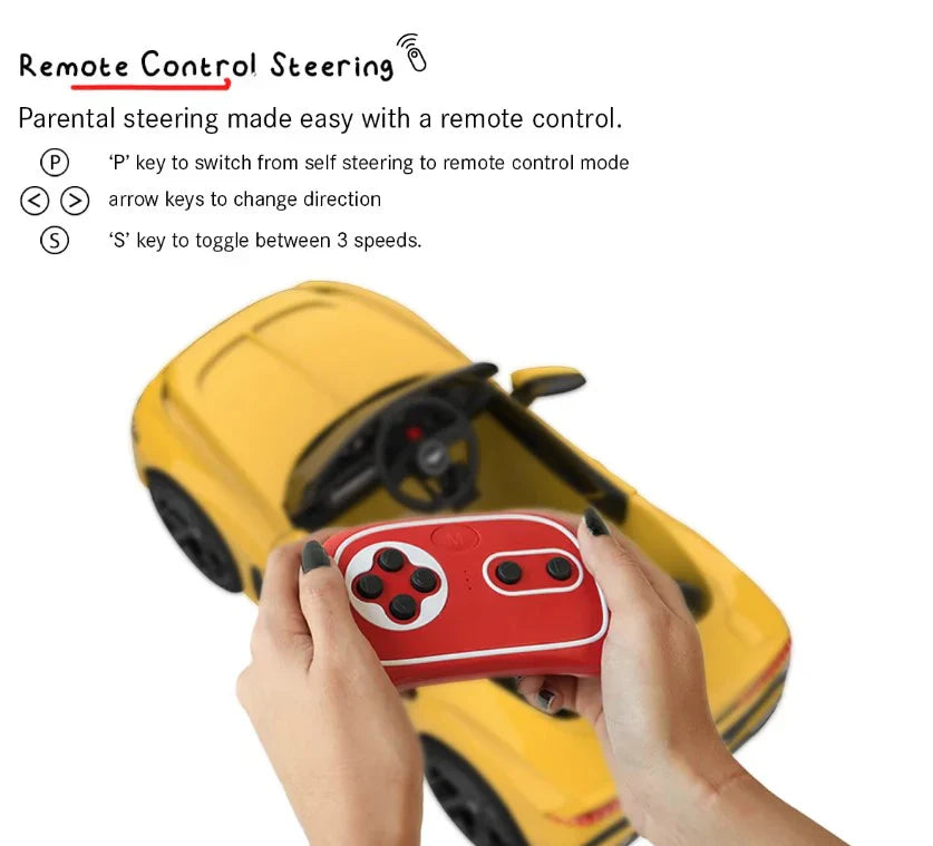EMotorad: BENTLEY Ride-On Car for Kids-(Yellow)